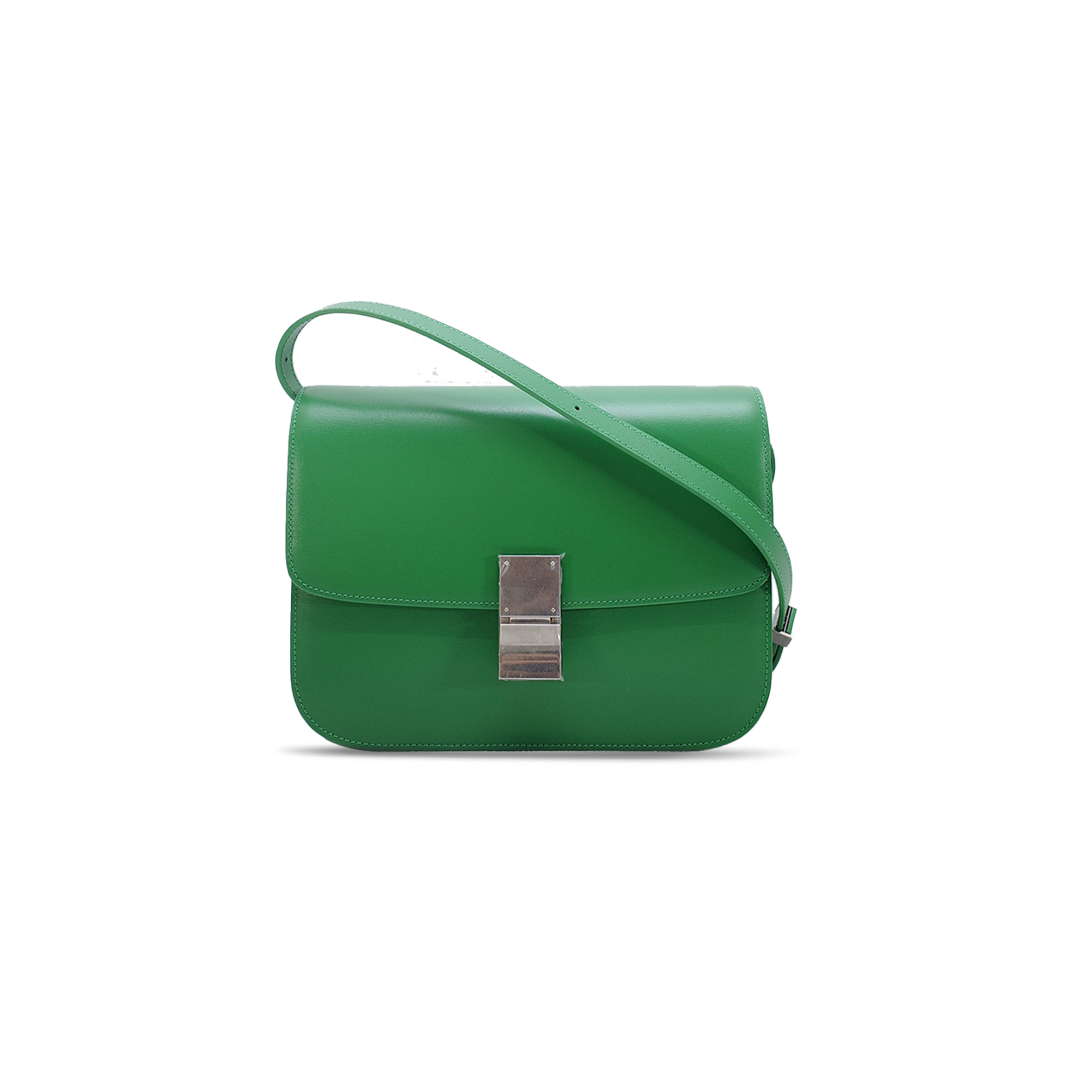CELINE MEDIUM SHOULDER BAG IN TEEN CLASSIC STRIPED CALFSKIN 164173DLS.27OK (24*18*7cm)
